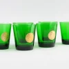 Italienische grüne Mid-Century Gläser von Byrrh, 6er Set