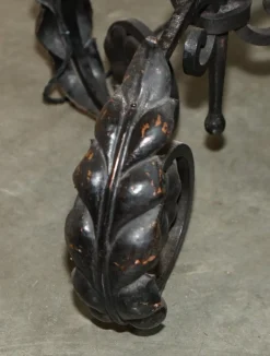 Italienische Hängelampe aus Muranoglas & Eisen von Seguso, 1930er
