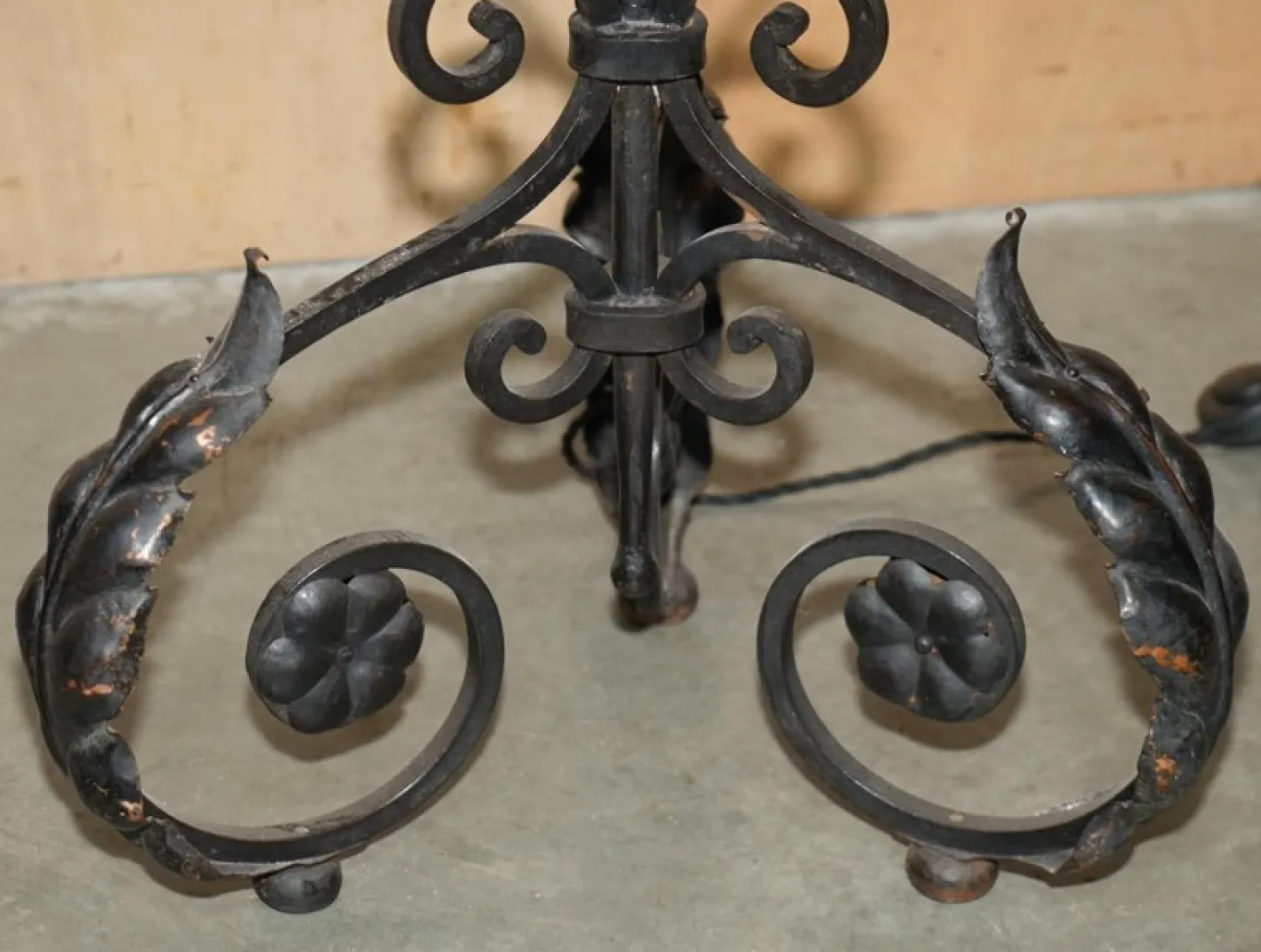 Italienische Hängelampe aus Muranoglas & Eisen von Seguso, 1930er