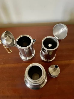 Italienische Kaffeemaschine & Wasserkocher von Vev Vigano Kontessa, 1980er, 2er Set