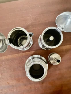 Italienische Kaffeemaschine & Wasserkocher von Vev Vigano Kontessa, 1980er, 2er Set