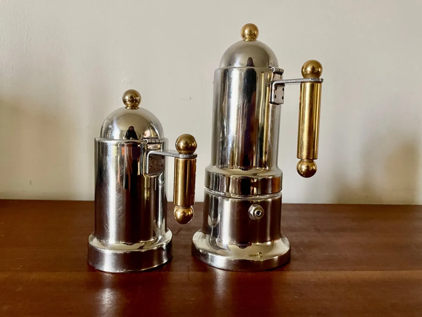 Italienische Kaffeemaschine & Wasserkocher von Vev Vigano Kontessa, 1980er, 2er Set