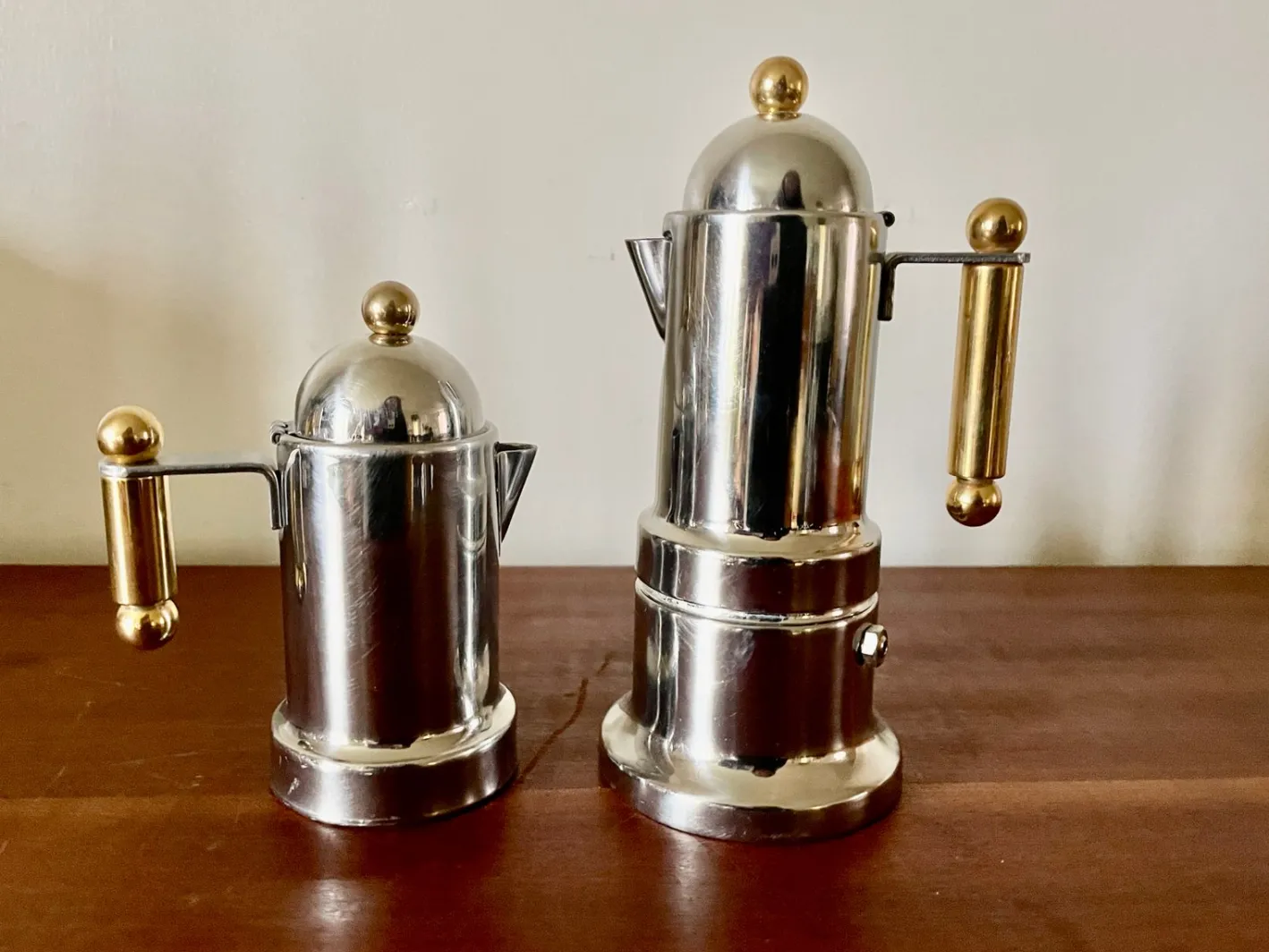 Italienische Kaffeemaschine & Wasserkocher von Vev Vigano Kontessa, 1980er, 2er Set