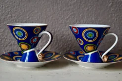 Italienische Kaffeetassen, 1980er, 4er Set