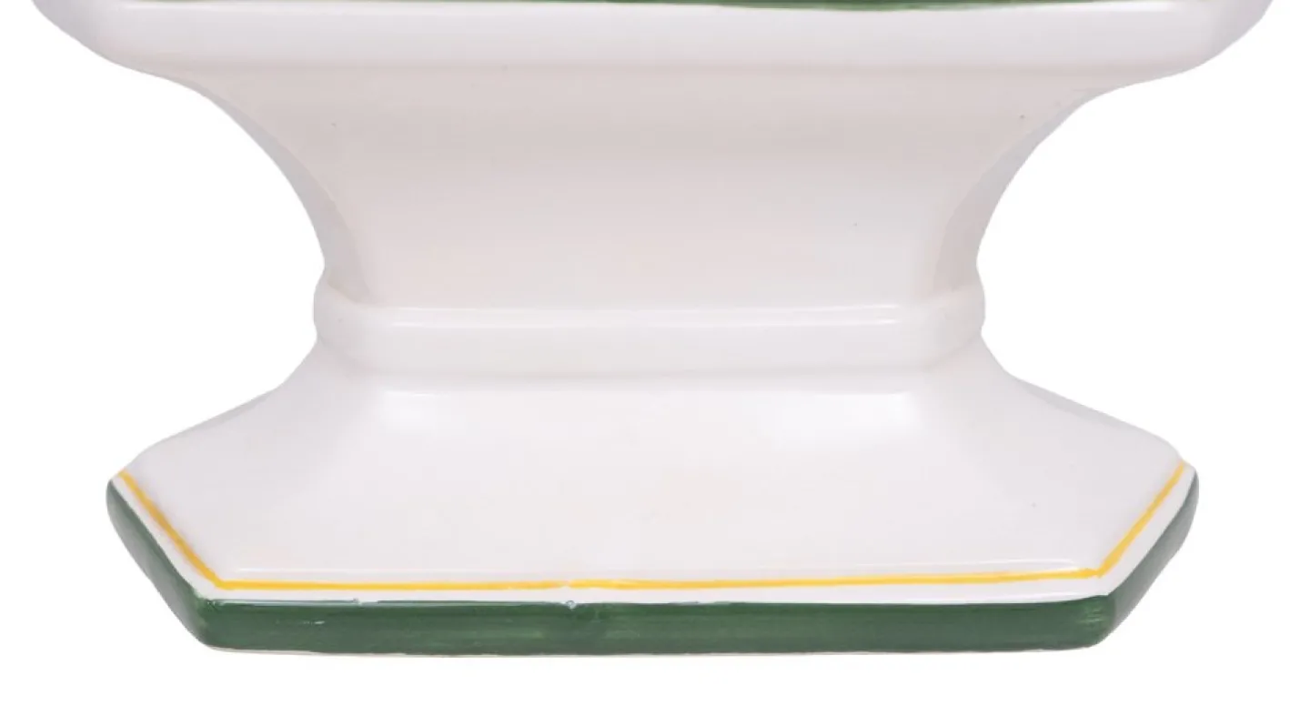 Italienische Kerzenhalter & Blumentopf aus Keramik von Bassano, 1970er, 3er Set