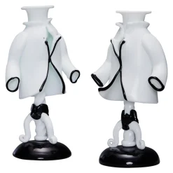 Italienische Kerzenhalter von Fulvio Bianconi für Venini, Murano, 1940, 2er Set