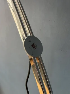 Italienische Mid-Century Bogen Stehlampe mit Acrylglasschirm von Goffredo Reggiani