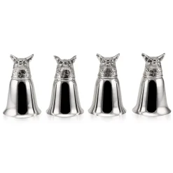 Italienische Mid-Century Fox Steigbecher, 1970er, 4er Set