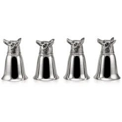 Italienische Mid-Century Fox Steigbecher, 1970er, 4er Set