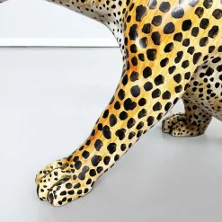 Italienische Mid-Century Modern Cheetah Keramik Statue, 1960er