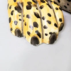 Italienische Mid-Century Modern Cheetah Keramik Statue, 1960er