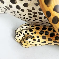 Italienische Mid-Century Modern Cheetah Keramik Statue, 1960er