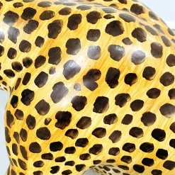 Italienische Mid-Century Modern Cheetah Keramik Statue, 1960er