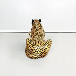 Italienische Mid-Century Modern Cheetah Keramik Statue, 1960er