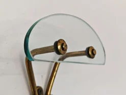 Italienische Mid-Century Modern Kleiderhaken aus Murano Glas und Messing, 1950er, 4er Set