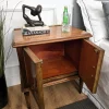 Italienische Mid-Century Nachttische aus Holz, 1950er, 2er Set