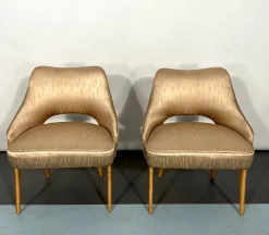 Italienische Mid-Century Schlafzimmer Stühle, 1950er, 2er Set
