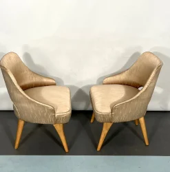 Italienische Mid-Century Schlafzimmer Stühle, 1950er, 2er Set