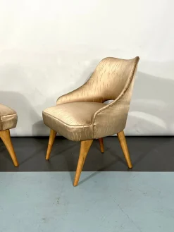 Italienische Mid-Century Schlafzimmer Stühle, 1950er, 2er Set