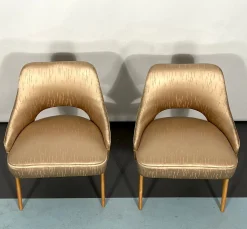 Italienische Mid-Century Schlafzimmer Stühle, 1950er, 2er Set