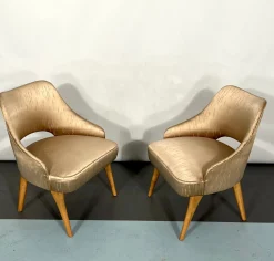 Italienische Mid-Century Schlafzimmer Stühle, 1950er, 2er Set