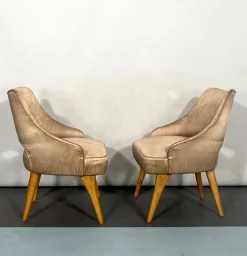 Italienische Mid-Century Schlafzimmer Stühle, 1950er, 2er Set