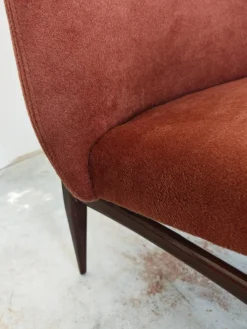 Italienische Mid-Century Slipper Sessel aus Kaschmir von Sorgente Dei Mobili, 1950er, 2er Set