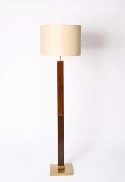 Italienische Mid-Century Stehlampe aus Holz & Stahl von Zonca Voghera, 1980er