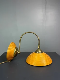 Italienische Mid-Century Wandleuchte aus Bleistiftrohrblatt aus Rattan, Bambus & Messing, 1970er