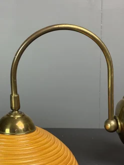 Italienische Mid-Century Wandleuchte aus Bleistiftrohrblatt aus Rattan, Bambus & Messing, 1970er