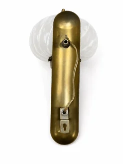 Italienische Mid-Century Wandleuchte aus Messing & Muranoglas von Vetreria Lag, 1970er