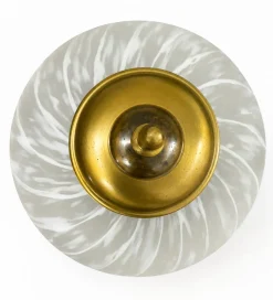 Italienische Mid-Century Wandleuchte aus Messing & Muranoglas von Vetreria Lag, 1970er
