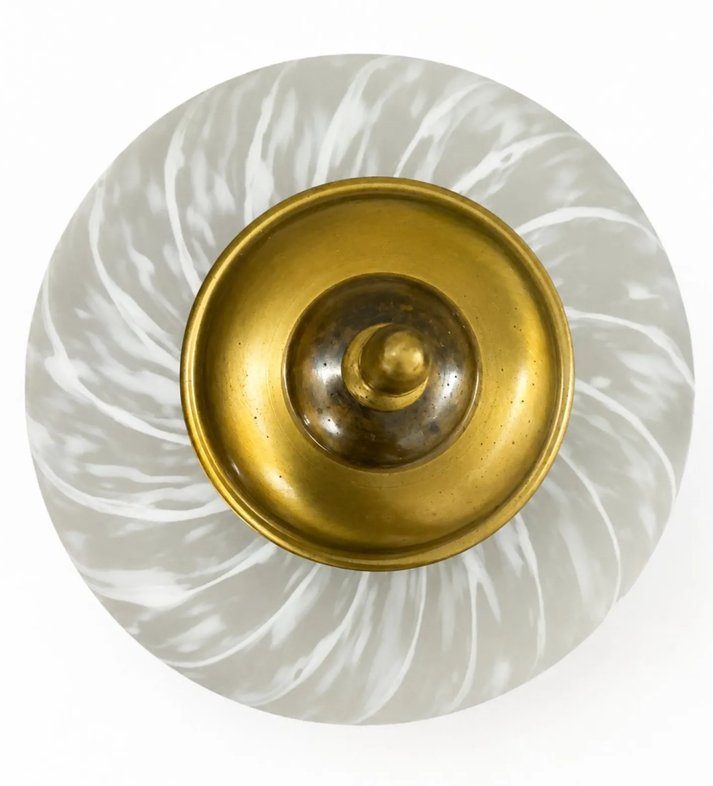 Italienische Mid-Century Wandleuchte aus Messing & Muranoglas von Vetreria Lag, 1970er