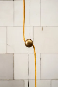 Italienische Modell 1238 Hängelampe aus Aluminium & Glas von Stilnovo, 1960er
