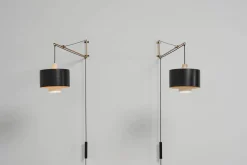 Italienische Modell 2061 Wandlampen von Gaetano Sciolari für Stilnovo, 1954, 2er Set