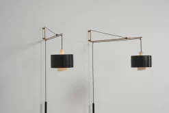 Italienische Modell 2061 Wandlampen von Gaetano Sciolari für Stilnovo, 1954, 2er Set
