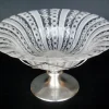 Italienische Murano Schale aus Zanfirico Glas & Silber von Barovier & Toso, 1950er