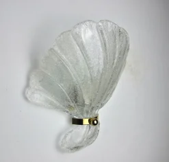 Italienische Muschel Wandlampe aus Murano Glas, 1970