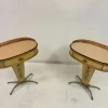 Italienische Nachttische oder Nachttische aus Pergament, 1950er, 2er Set