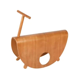 Italienischer Astolfo Kinder Schaukelstuhl aus gebogenem Schichtholz von Peppe de Giuli für Design M, 1979