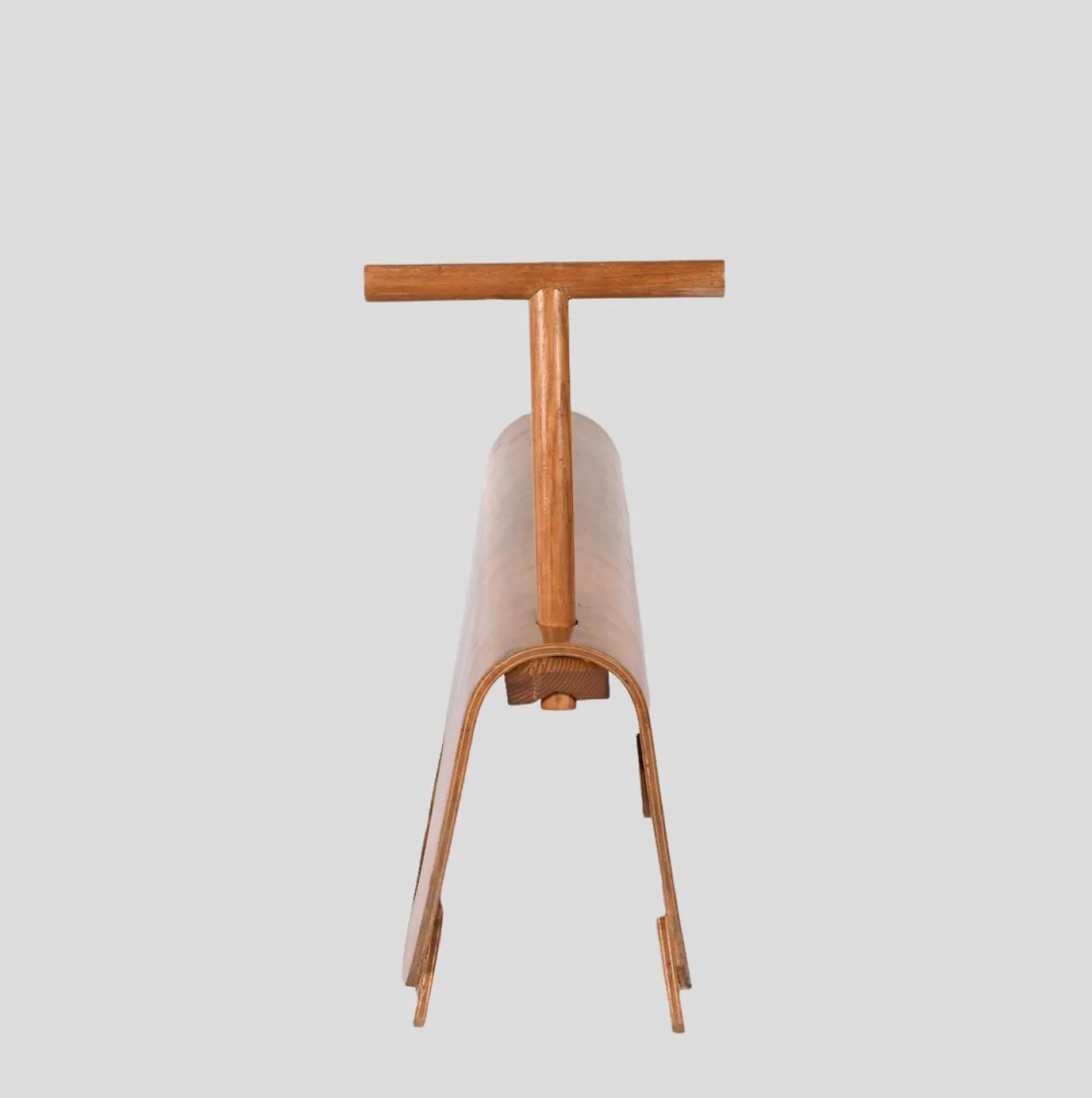 Italienischer Astolfo Kinder Schaukelstuhl aus gebogenem Schichtholz von Peppe de Giuli für Design M, 1979