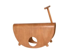 Italienischer Astolfo Kinder Schaukelstuhl aus gebogenem Schichtholz von Peppe de Giuli für Design M, 1979