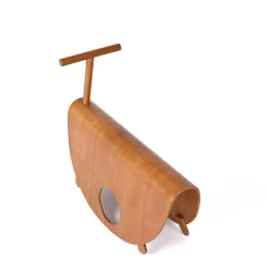Italienischer Astolfo Kinder Schaukelstuhl aus gebogenem Schichtholz von Peppe de Giuli für Design M, 1979