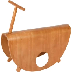 Italienischer Astolfo Kinder Schaukelstuhl aus gebogenem Schichtholz von Peppe de Giuli für Design M, 1979