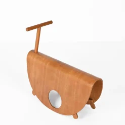 Italienischer Astolfo Kinder Schaukelstuhl aus gebogenem Schichtholz von Peppe de Giuli für Design M, 1979