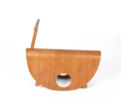 Italienischer Astolfo Kinder Schaukelstuhl aus gebogenem Schichtholz von Peppe de Giuli für Design M, 1979