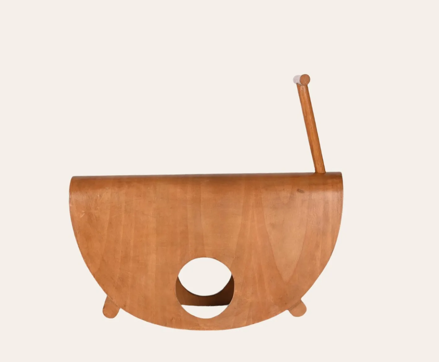 Italienischer Astolfo Kinder Schaukelstuhl aus gebogenem Schichtholz von Peppe de Giuli für Design M, 1979