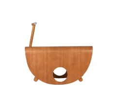 Italienischer Astolfo Kinder Schaukelstuhl aus gebogenem Schichtholz von Peppe de Giuli für Design M, 1979