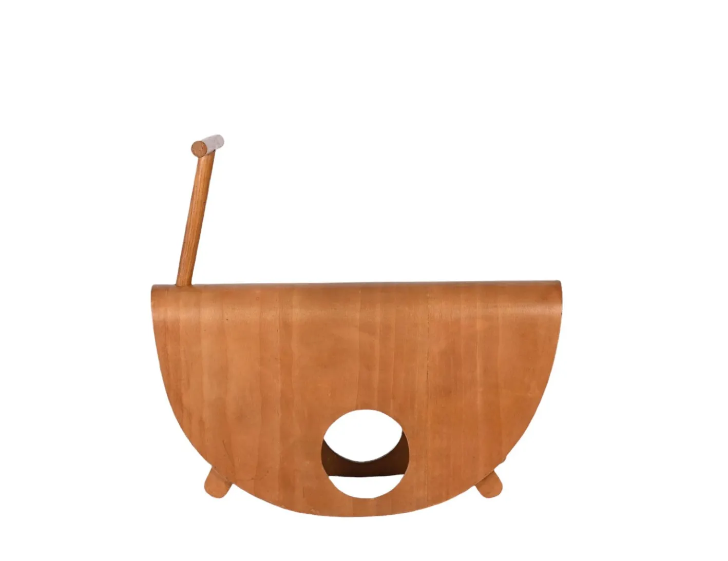 Italienischer Astolfo Kinder Schaukelstuhl aus gebogenem Schichtholz von Peppe de Giuli für Design M, 1979