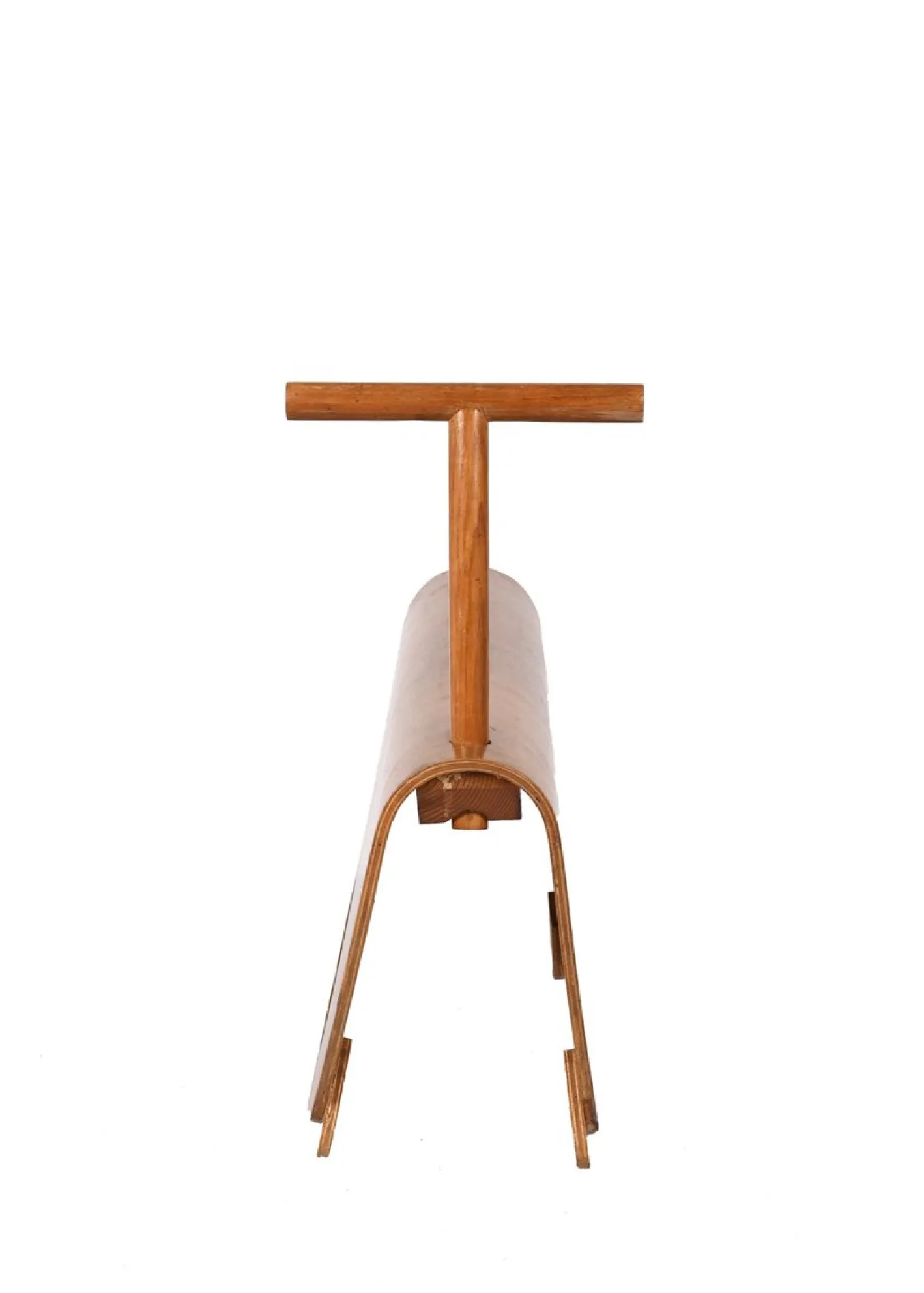 Italienischer Astolfo Kinder Schaukelstuhl aus gebogenem Schichtholz von Peppe de Giuli für Design M, 1979
